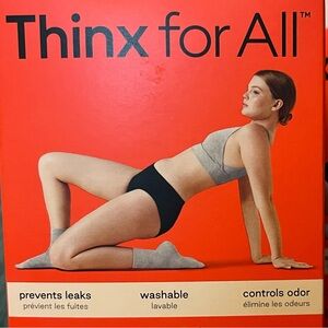 1 Pair NIB Thinx L Period Panty Briefs in Black